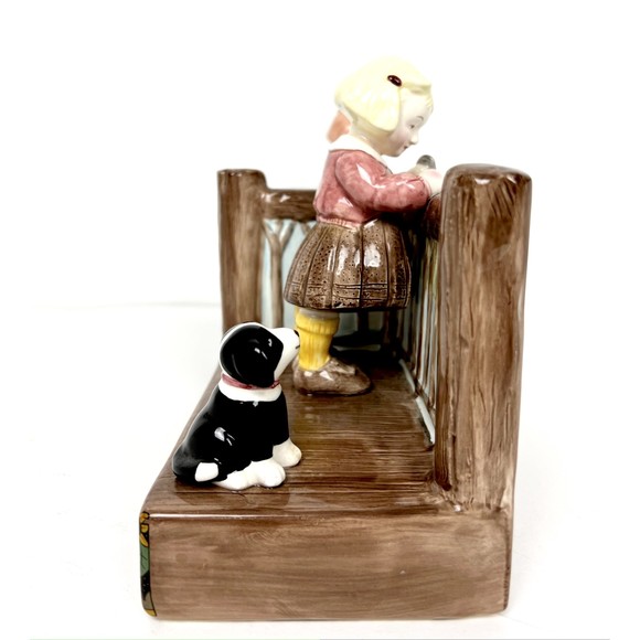 ME Ink 1994 Mary Englebreit “Make A Wish" By Charpente Vintage Ceramic Bookends - Picture 4 of 8